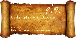 Czégényi Ibolya névjegykártya