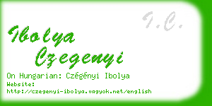 ibolya czegenyi business card