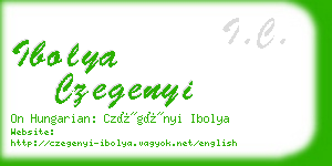 ibolya czegenyi business card